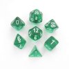 DND Dice Set-Chessex D&D Dice-16mm Translucent Green and White Plastic Polyhedral Dice Set-Dungeons and Dragons Dice Includes 7 Dice - D4 D6 D8 D10 D12 D20 D%, Various (CHX23075)