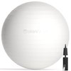 URBNFit Exercise Ball - Yoga Ball for Workout, Pilates, Pregnancy, Stability - Swiss Balance Ball w/Pump - Fitness Ball Chair for Office, Home Gym, Labor- White, 18 in