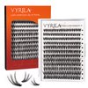 VYRILA Lash Cluster 240pcs Individual Lashes,8-16mm Diy Lash Extension,C Curl Lash Clusters Wispy,3D Natural Lash Clusters Look Like Eyelash Extension DIY at Home (Orange 40P-C-8-16mix)