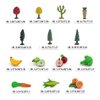 LC JoyCre Toy Trees Toys Plastic Play Trees Vegetables and Fruits Toys for Toddlers School Projects Toys for Kids Learning Toys Realistic Food Figurines