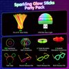 MOSSDNAR Glow Sticks, 229pcs Glow Sticks Bulk Party Pack with USB Mini DiscoLight, Glow in the Dark Light Up Party Supplies for Kids Adults, Neon Bracelets Necklaces for Wedding Birthday Decoration