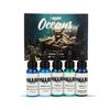 Dynamic Color Co - Oceans Tattoo Ink Color Set, 1oz Bottles Include Electric Blue, Sky Blue, Teal, Turquoise and Blue, Made in USA, Sterilized