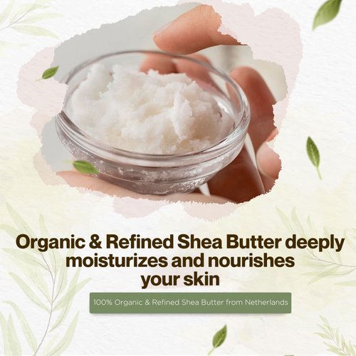 uh*Roh*Muh USDA Certified 16 fl oz Organic Shea Butter from the Netherlands | Refined, Nourishing Body Butter for Smooth and Healthy Skin | (Net Wt. 0.45 kg / 1 lb)
