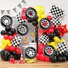30 Inch Wheel Balloons, Race Car Tire Balloons, Racing Cars Wheels Theme Birthday Party Decorations Supplies for Men and Boys 6Pcs