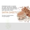 Honeybee Gardens PowderColors, Clean Mineral Eye Shadow in Satin Sheets, Pale Sparkly Peach With Gold Highlights, Versatile, Portable, & Skin-Friendly, 2g