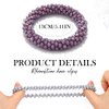 Fashey Pearl Hair Ties Rhinestone Ponytail Holder 3 Pcs Bead Set Hair Scrunchies Elastic Hair Bands Hair Accessories for Women and Girls (white,purple,grey)