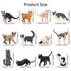 EYSCOTA 12PCS Cat Figurines, Plastic Cat Figures Realistic Kitten Toys, Cat Cake Toppers Christmas Birthday Gift for Kids & Children