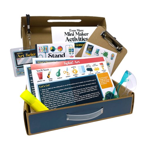 Carson Dellosa Grades 2-5 Mini Maker Science Kits: Art Science, Journal, Activity Book, Experiment Cards, Stickers, Goggles, Name Tag for STEM Activities, Classroom or Homeschool Curriculum (29 pc)
