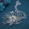 Mpoikba Wedding Hair Pieces for Brides, Handmade Bridal Hair Comb, Rhinestone Wedding Hair Accessories