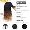 GUOJIAN Goddess Box Braids Hair Baseball Cap Wig Bohemian Curly Ends Box Braids Hat with Braided Hair Extensions for Black White Women Synthetic Braids Hat Wig with Hair Attached (16inch, T1B/30/27)