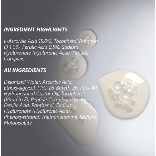 Doctor Cosmedical Vitamin C & E Ferulic Acid Face Serum | Organic Vitamin C E | Best Vitamin E C for Scars | Perfect Skin Brightening Face Serum for All Skins | 100% Vitamin C & E | 1 FL Oz/30ml