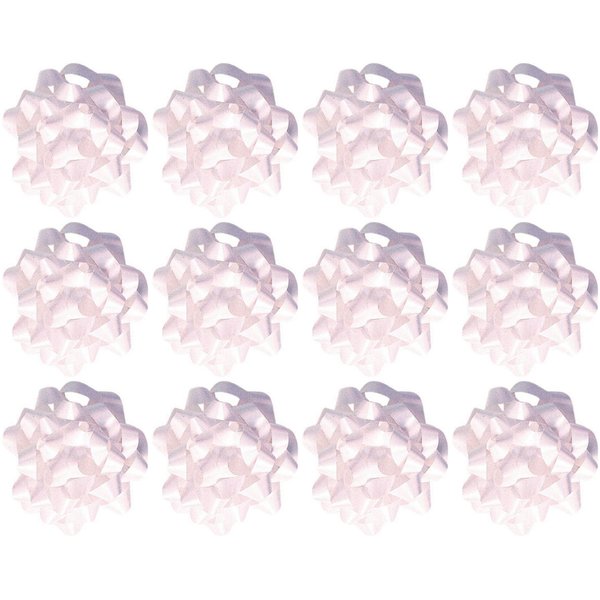 The Gift Wrap Company Decorative Confetti Gift Bows, Medium, White, pack of 12