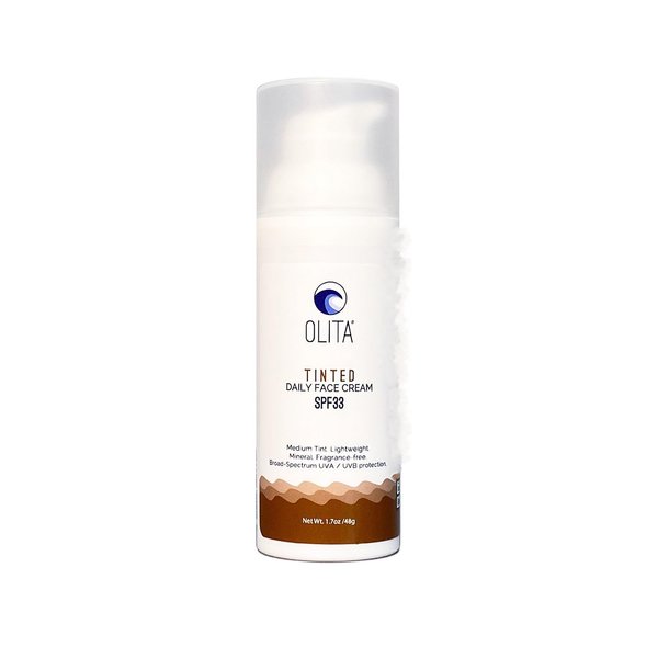 Olita Tinted Daily Face Cream with SPF - Moisturizer Face Cream, Tinted Sunscreen for Face, Lightweight Face Sunscreen - Protects & Hydrates, Streak-Free & Fragrance-Free - 1.7 Oz.