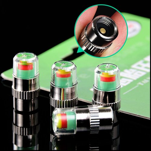 ANKI HAPPIGO 8Pcs 2.2Bar 32PSI Car Tire Pressure Monitor Valve Stem Caps Sensor Indicator 3 Color Eye Alert