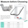 Thin Cat Door for Windows, Pet Doors and Sliding Door, Safety Pet Door with 4 Way Lock, Weatherproof Cat Flap for Thin Door and Wall(Medium, 6.7in x 6.3in Flap)