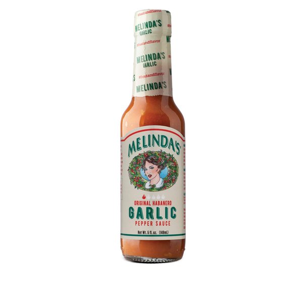 Melinda’s Garlic Habanero Hot Sauce - Gourmet Garlic Hot Sauce - Spicy Garlic Sauce Made with Habanero Peppers, Garlic, Carrots, & Onion - Keto, Kosher, Vegan, Gluten Free Hot Sauce - 5oz, 1 Pack
