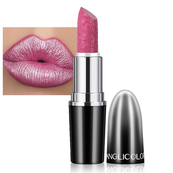 Rosarden Shiny Metallic Lipstick, Shimmer Lipstick for Women, High Pigment Long Lasting Waterproof Glitter Lipstick, Soft Velvet Glimmer Glow Lipstick with Moisturizing Formula (15)