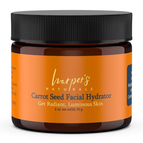 Harper's Naturals Carrotseed Facial Hydrator, All Natural Face Moisturizer, For All Skin Types, All Day Coverage, Smooths Fine Lines & Wrinkles, Carrotsedd Essential Oil Blend - 2 oz