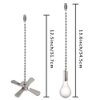 Ceiling Fan Pull Chain Ornaments Extension Chains with Decorative Light Bulb and Fan Cord 13.6 Inches Fan Pull Chain Set For Ceiling Light Lamp Fan Chain (Nickel)