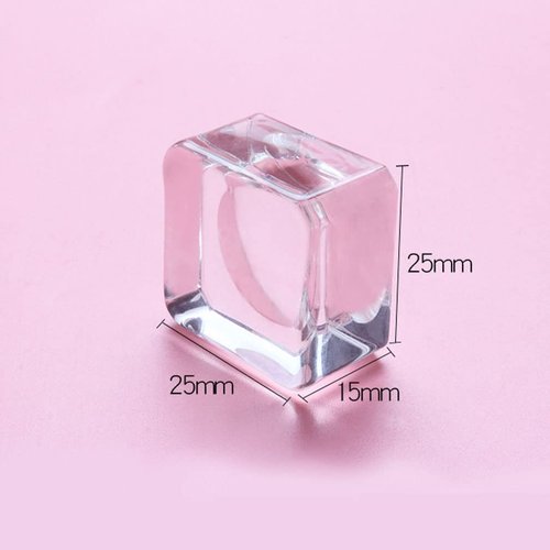4 Pcs Crystal Glass Square Eyelash Glue Pallet Holder Lash Extension Pallet Pad for Makeup Eyelash Grafting Tool (Clear)