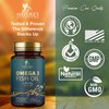 Fish Oil 2400 mg with Omega 3 EPA & DHA - Triple Strength Omega 3 Supplement - Omega 3 Fish Oil Supports Heart Health, Nature's Brain & Immune Support - Non-GMO Fish Oil Supplements - 60 Softgels