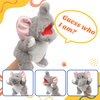 Cuteoy Plush Elephant Hand Puppet Stuffed Animal Toy Open Movable Mouth Creative Role Play Storytelling Plushies Gifts for Kids Toddlers Birthday Christmas