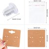 WILLBOND Earring Card Holder Jewelry Display Cards, Earring Backs and Self Sealing Bags Cellophane Bags for Earrings Necklace Jewelry Display (400 Pieces)