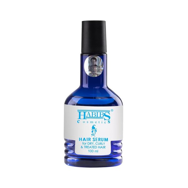 HABIBS COSMETICS Hair Serum Dry Curly & Treated Hairs For Silky & Smooth Hair Tames Frizzy Hair Tangle Free & Frizz-Free Hair For All Types Of Hair 100 Ml Pack Of 1