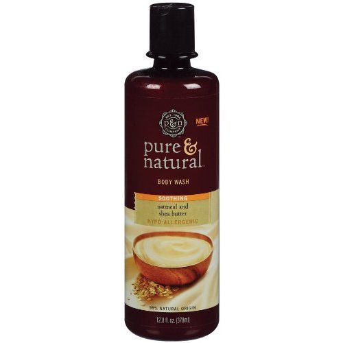 Pure & Natural Soothing Oatmeal & Shea Butter Body Wash-12.8 oz.