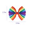 SUPCLIPS Rainbow Hair Bow Clips Boutique Grosgrain Hair Clips Women Gilrs Hair Accessories for Pride Month & Daily Wear