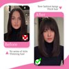 Loveternal Clip in Bangs 100% Real Human Hair Bangs Hair Clip on Bangs for Women Fake Bangs Fringe with Air Bangs Clip Hair Extensions for Daily Wear (Medium Brown)