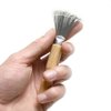 Luwigs Metal Wire Rake Wooden Handle Comb for Home Salon - Hair Dirt Removal Cleaning Tool