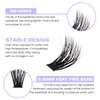 DIY lash Extension Kit 60D/80D Lash Cluster Kit 3D Effect 240 PCS D Curl 12-16mm Mixed,Individual Lashes Clusters Lash Band and Seal Cluster Lash Applicator Individual Lashes Kit