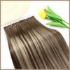 Ve Sunny Tape in Human Hair Extensions Brown Ombre Hair Extensions Tape ins Balayage Medium Brown Ombre Platinum Blonde and Brown Tape in Extensions Human Hair Ombre 50g 20pcs 16inch