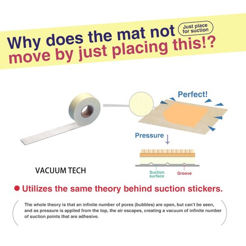 Home Techpro Rug Pads Grippers, 9.8 Ft Non Slip Washable Grippers for Rug, “Vacuum TECH” - New Materials to Anti Curling Rug Pad : Keep Your Rug in Place & Make Corner Flat and Easily Peel Off