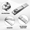 Yaomiao 12 Pieces Nail Clipper Set Stainless Steel Nail Cutter Fingernails and Toenail Clipper Cutter for Women Men (Silver)