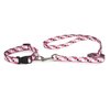 Casual Canine Nylon Pooch Patterns Dog Collar, Fits Necks 10" to 16", Pink Argyle