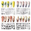 Born Pretty Nail Art Stamping Templates Set Flowers Leaves Plant French Stamping Image Plates Manicure DIY Design Stamp Plates 8PCS