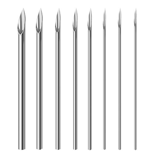 body piercing needles,40PCS Mixed Piercing Needles-12g.13g.14g.15g.16g.17g.18g.20g Individualized Package 5Pcs of Each Stainless Steel Sterile(Mixed)