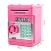 Setibre Piggy Bank, Toys for Girls Ages 5-7, 8-10, Electronic ATM Password Cash Coin Can Auto Scroll Paper Money Saving Box Toys for 6 7 8 9 10 11 12 Year Old Girl Christmas Birthday Gifts (Pink)
