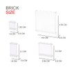 Clear Tranparent Flat Plates Bricks, 60pcs Classic Pieces and Parts Panel, Window Bulk Building Blocks Accessories (Transparent)