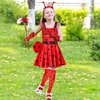 Mikovivi LLadybug Costume Set, 7pcs 100 Days of School Ladybug Costume Accessories Ladybug Halloween Costume Ladybug Dress Costume