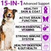 Dog Vitamins and Supplements, 15-in-1 Dog Multivitamin Chews with Glucosamine and Probiotics, Natural Daily Vitamins Treats for Dogs, Pet Health Support-Skin-Immunity-Gut Digestion-Joint-Heart,150pcs