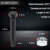 9/16" -18 X 3-1/2" Trailer Leaf Spring Shackle Bolts with Lock Nuts For 2" Wide Slipper or Double Eye Leaf Springs Onto Hanger Bracket Or Equalizers
