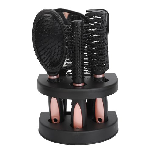 Fockety 5Pcs Hair Comb Set, Mirror Comb Set and Holder Stand Set, Portable Multifunctional Hair B...