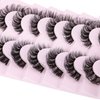 Natural Cluster Lashes Extensions Wispy Natural Look False Eyelashes Individual Lashes 3D Strips Eyelash Extensions DIY Lashes 7 Pairs Multipack