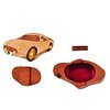 Handmade Wooden Intarsia TRICK SECRET Sports Car Puzzle Box (3415) (g2)