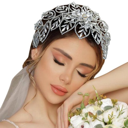 WONRLUA Bridal Headpiece, Exquisite Hair Pieces for Brides, Elegant Rhinestone Hair Accessories