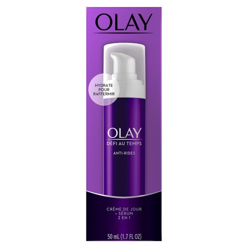 Wrinkle Cream by Olay Age Defying 2-in-1 Anti-Wrinkle Day Cream Plus Serum, 1.7 Fluid Ounce