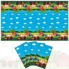 4 Pack Tractor Tablecloth Tractor Party Table Covers Farm Table Cloth Barnyard Party Plastic Rectangle Table Cover Tractor Birthday Party Decorations Farm Themed Birthday Party Supplies 86 x 51 Inch